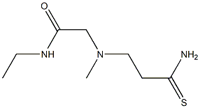 2-[(2-carbamothioylethyl)(methyl)amino]-N-ethylacetamide Struktur