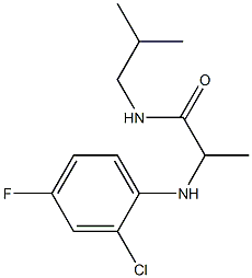 2-[(2-chloro-4-fluorophenyl)amino]-N-(2-methylpropyl)propanamide Struktur