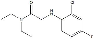 2-[(2-chloro-4-fluorophenyl)amino]-N,N-diethylacetamide Struktur