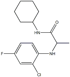 2-[(2-chloro-4-fluorophenyl)amino]-N-cyclohexylpropanamide Struktur