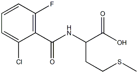 2-[(2-chloro-6-fluorophenyl)formamido]-4-(methylsulfanyl)butanoic acid Struktur