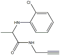 2-[(2-chlorophenyl)amino]-N-(prop-2-yn-1-yl)propanamide Struktur