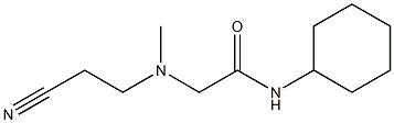 2-[(2-cyanoethyl)(methyl)amino]-N-cyclohexylacetamide Struktur