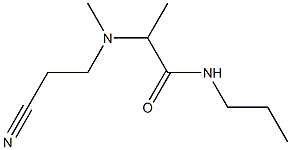 2-[(2-cyanoethyl)(methyl)amino]-N-propylpropanamide Struktur