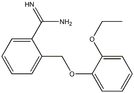 2-[(2-ethoxyphenoxy)methyl]benzenecarboximidamide Struktur