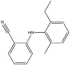 2-[(2-ethyl-6-methylphenyl)amino]benzonitrile Struktur