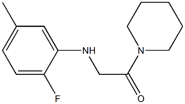 2-[(2-fluoro-5-methylphenyl)amino]-1-(piperidin-1-yl)ethan-1-one Struktur