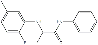 2-[(2-fluoro-5-methylphenyl)amino]-N-phenylpropanamide Struktur