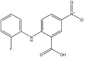 2-[(2-fluorophenyl)amino]-5-nitrobenzoic acid Struktur