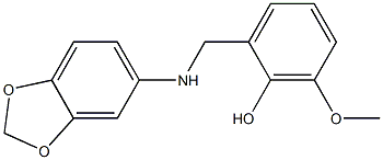 2-[(2H-1,3-benzodioxol-5-ylamino)methyl]-6-methoxyphenol Struktur