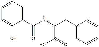 2-[(2-hydroxybenzoyl)amino]-3-phenylpropanoic acid Struktur