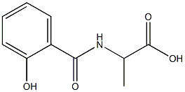 2-[(2-hydroxybenzoyl)amino]propanoic acid Struktur