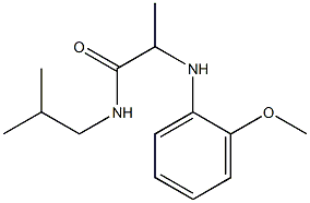 2-[(2-methoxyphenyl)amino]-N-(2-methylpropyl)propanamide Struktur