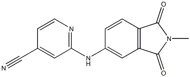 2-[(2-methyl-1,3-dioxo-2,3-dihydro-1H-isoindol-5-yl)amino]isonicotinonitrile Struktur