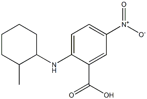 2-[(2-methylcyclohexyl)amino]-5-nitrobenzoic acid Struktur