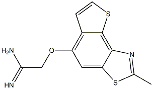 2-[(2-methylthieno[2,3-e][1,3]benzothiazol-5-yl)oxy]ethanimidamide Struktur