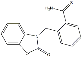 2-[(2-oxo-1,3-benzoxazol-3(2H)-yl)methyl]benzenecarbothioamide Struktur