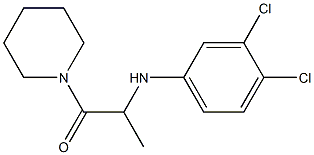 2-[(3,4-dichlorophenyl)amino]-1-(piperidin-1-yl)propan-1-one Struktur