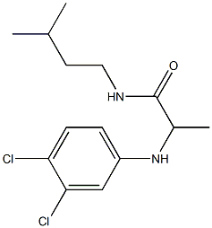 2-[(3,4-dichlorophenyl)amino]-N-(3-methylbutyl)propanamide Struktur