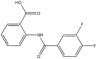 2-[(3,4-difluorobenzene)(methyl)amido]benzoic acid Struktur