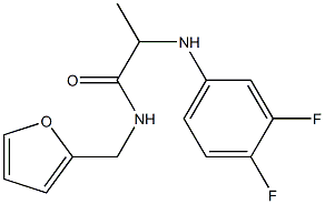 2-[(3,4-difluorophenyl)amino]-N-(furan-2-ylmethyl)propanamide Struktur