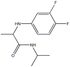 2-[(3,4-difluorophenyl)amino]-N-(propan-2-yl)propanamide Struktur