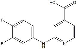 2-[(3,4-difluorophenyl)amino]pyridine-4-carboxylic acid Struktur