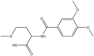 2-[(3,4-dimethoxyphenyl)formamido]-4-(methylsulfanyl)butanoic acid Struktur