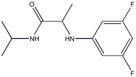 2-[(3,5-difluorophenyl)amino]-N-(propan-2-yl)propanamide Struktur