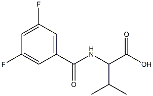 2-[(3,5-difluorophenyl)formamido]-3-methylbutanoic acid Struktur