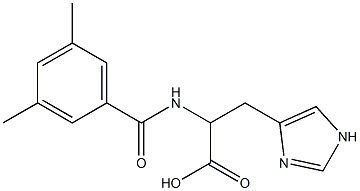 2-[(3,5-dimethylbenzoyl)amino]-3-(1H-imidazol-4-yl)propanoic acid Struktur