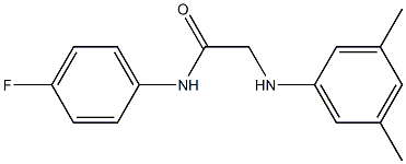 2-[(3,5-dimethylphenyl)amino]-N-(4-fluorophenyl)acetamide Struktur