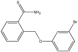 2-[(3-bromophenoxy)methyl]benzenecarbothioamide Struktur