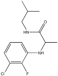 2-[(3-chloro-2-fluorophenyl)amino]-N-(2-methylpropyl)propanamide Struktur