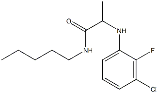 2-[(3-chloro-2-fluorophenyl)amino]-N-pentylpropanamide Struktur