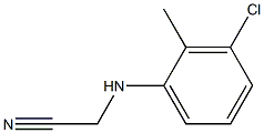 2-[(3-chloro-2-methylphenyl)amino]acetonitrile Struktur