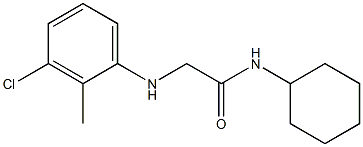 2-[(3-chloro-2-methylphenyl)amino]-N-cyclohexylacetamide Struktur