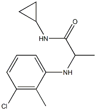 2-[(3-chloro-2-methylphenyl)amino]-N-cyclopropylpropanamide Struktur