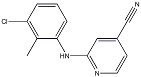 2-[(3-chloro-2-methylphenyl)amino]pyridine-4-carbonitrile Struktur