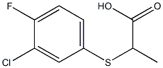 2-[(3-chloro-4-fluorophenyl)thio]propanoic acid Struktur