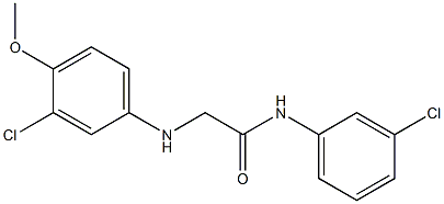 2-[(3-chloro-4-methoxyphenyl)amino]-N-(3-chlorophenyl)acetamide Struktur