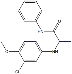 2-[(3-chloro-4-methoxyphenyl)amino]-N-phenylpropanamide Struktur