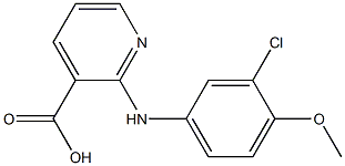 2-[(3-chloro-4-methoxyphenyl)amino]pyridine-3-carboxylic acid Struktur