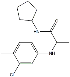 2-[(3-chloro-4-methylphenyl)amino]-N-cyclopentylpropanamide Struktur