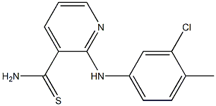 2-[(3-chloro-4-methylphenyl)amino]pyridine-3-carbothioamide Struktur