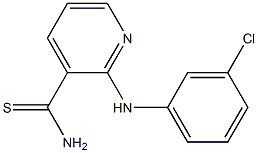 2-[(3-chlorophenyl)amino]pyridine-3-carbothioamide Struktur