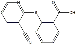 2-[(3-cyanopyridin-2-yl)thio]nicotinic acid Struktur