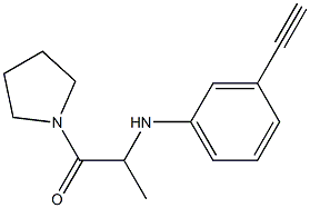 2-[(3-ethynylphenyl)amino]-1-(pyrrolidin-1-yl)propan-1-one Struktur