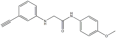 2-[(3-ethynylphenyl)amino]-N-(4-methoxyphenyl)acetamide Struktur