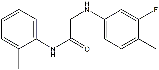 2-[(3-fluoro-4-methylphenyl)amino]-N-(2-methylphenyl)acetamide Struktur